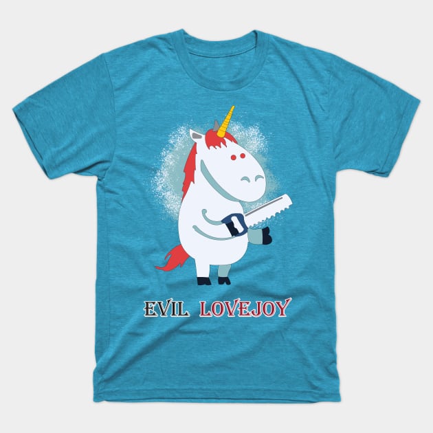 LOVEJOY  Evil Unicorn Sticker and t-shirts